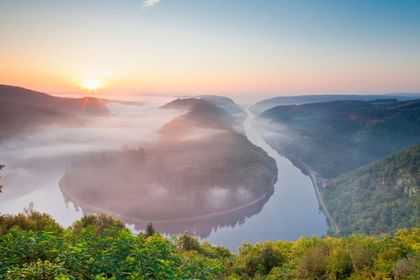 Cycling along the Mosel Bike Path
